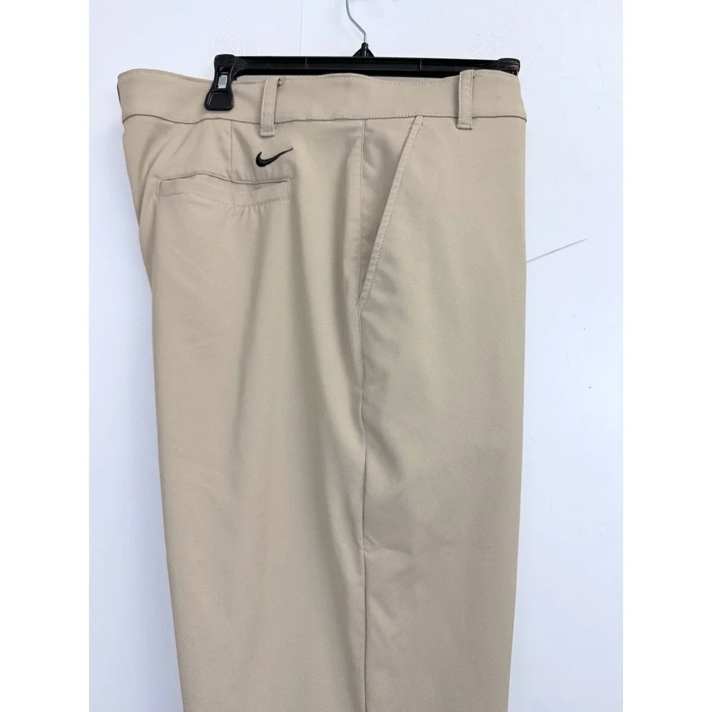 Nike Men's Dri Fit Victory Golf Pants Khaki 40X27 Grip Comfort Waist Swoosh Logo